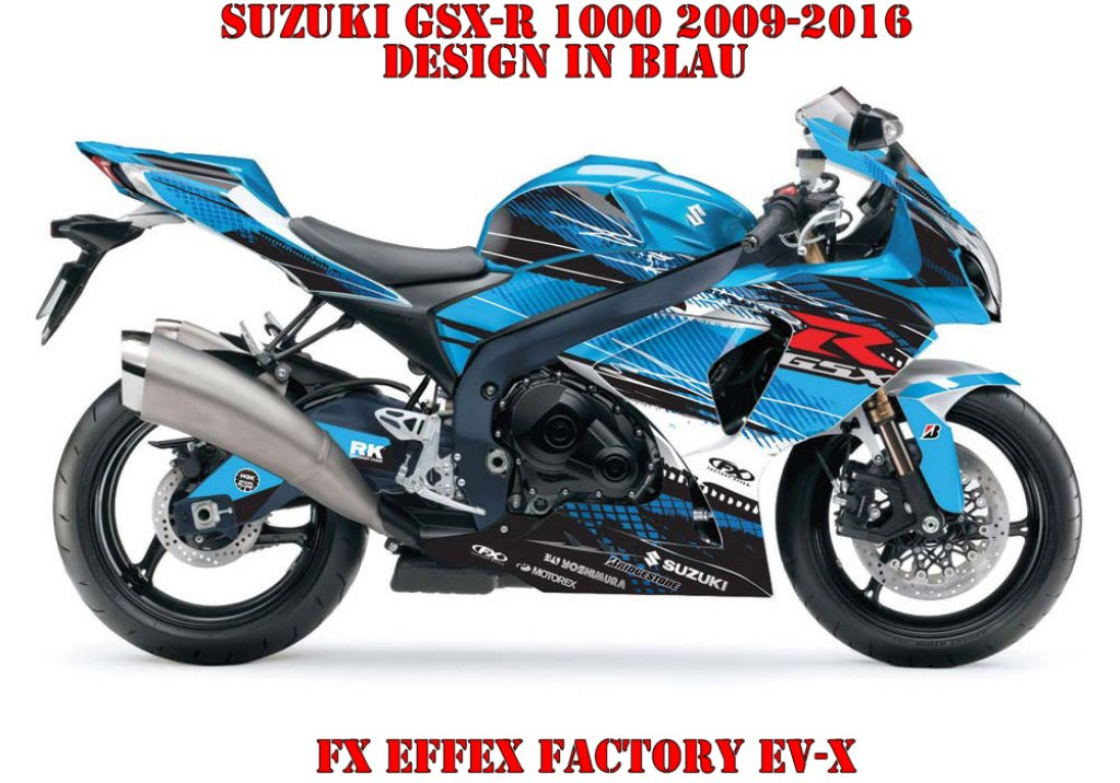 Beispiel Bild für die Farben, EV-X Blau für Suzuki GSX-R 1000 2009-2016